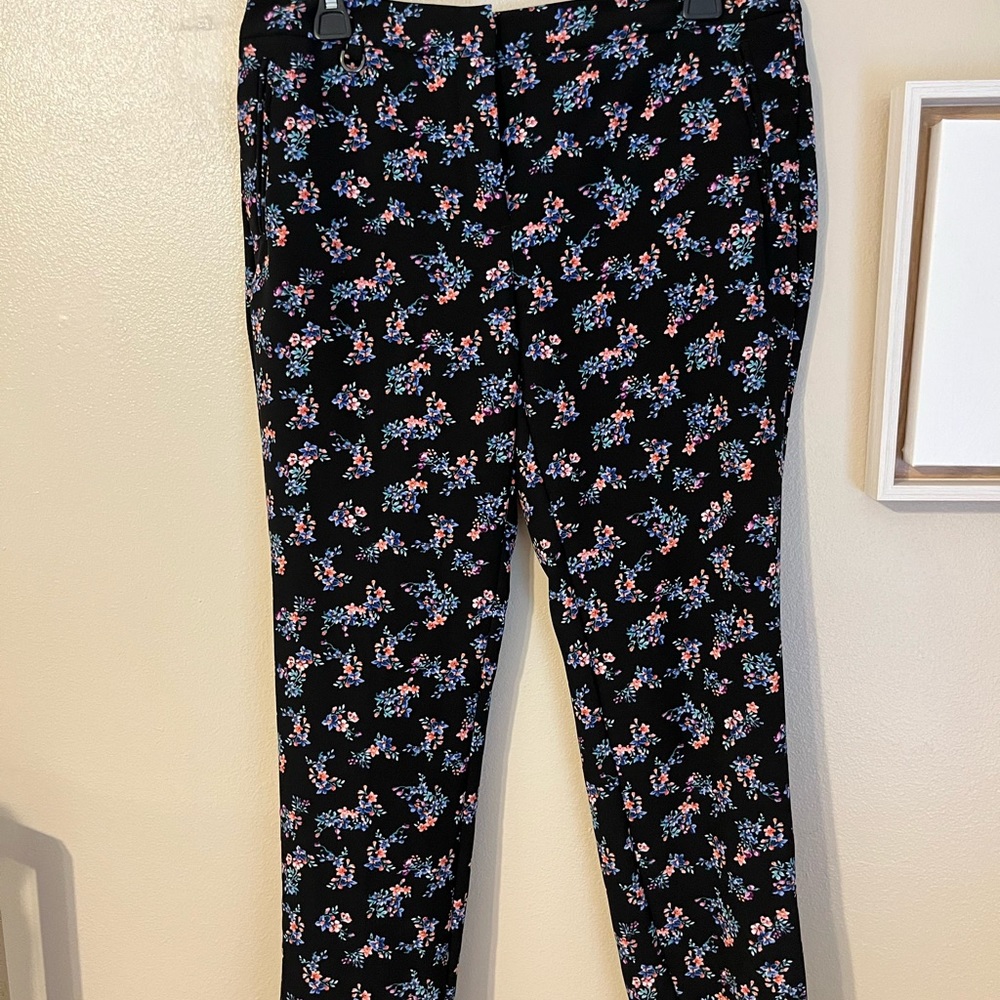 Floral Stretchy Work Pants - worn once